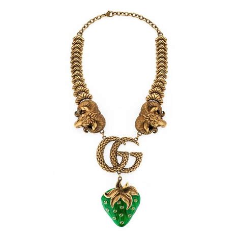 gucci necklace green|authentic Gucci necklace.